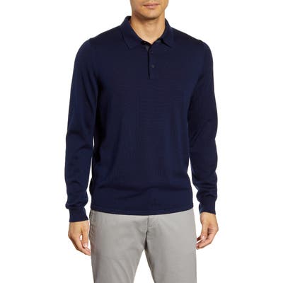 Nordstrom Shop Merino Wool Polo Sweater, Blue