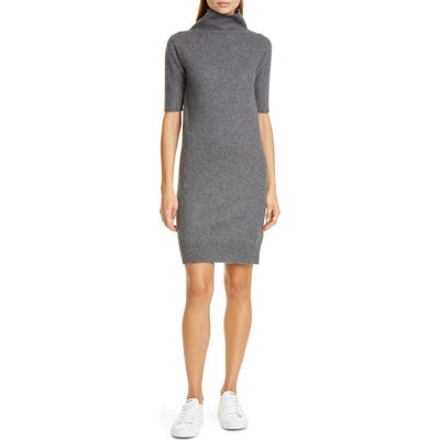 Fabiana Filippi Turtleneck Cashmere Sweater Dress, US / 46 IT - Grey