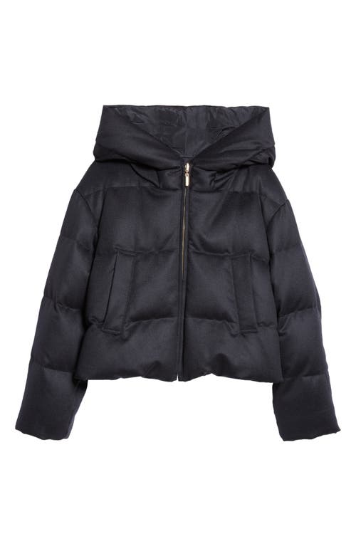 Shop Max Mara Dalia Reversible Down Puffer Jacket In Midnight Blue