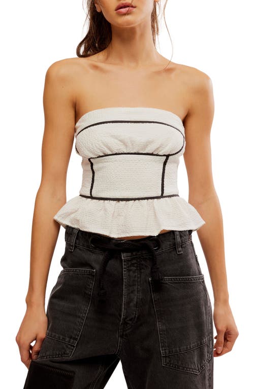 Free People Tara Strapless Tie Back Corset Top at Nordstrom,