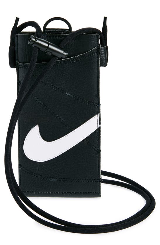 Shop Nike Premium Phone Crossbody Bag In Black/ White