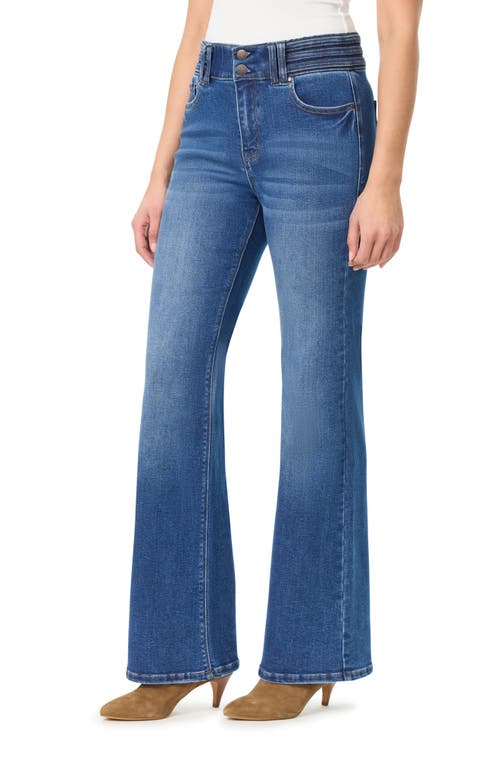 Shop Curve Appeal Waistband Flare Jeans In Union