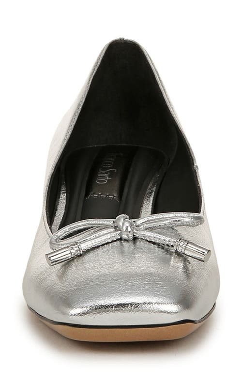 Shop Franco Sarto Natalia Square Toe Pump In Silver