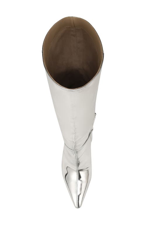 Sam Edelman Vance Pointed Toe Knee High Boot In Soft Silver