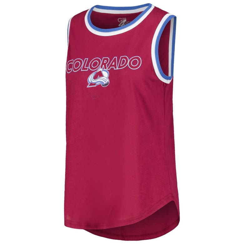 Shop G-iii 4her By Carl Banks Burgundy Colorado Avalanche Strategy Tank Top