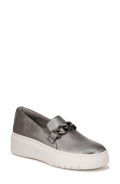 Shop Naturalizer Daphne Slip-on Platform Sneaker In Pewter Leather