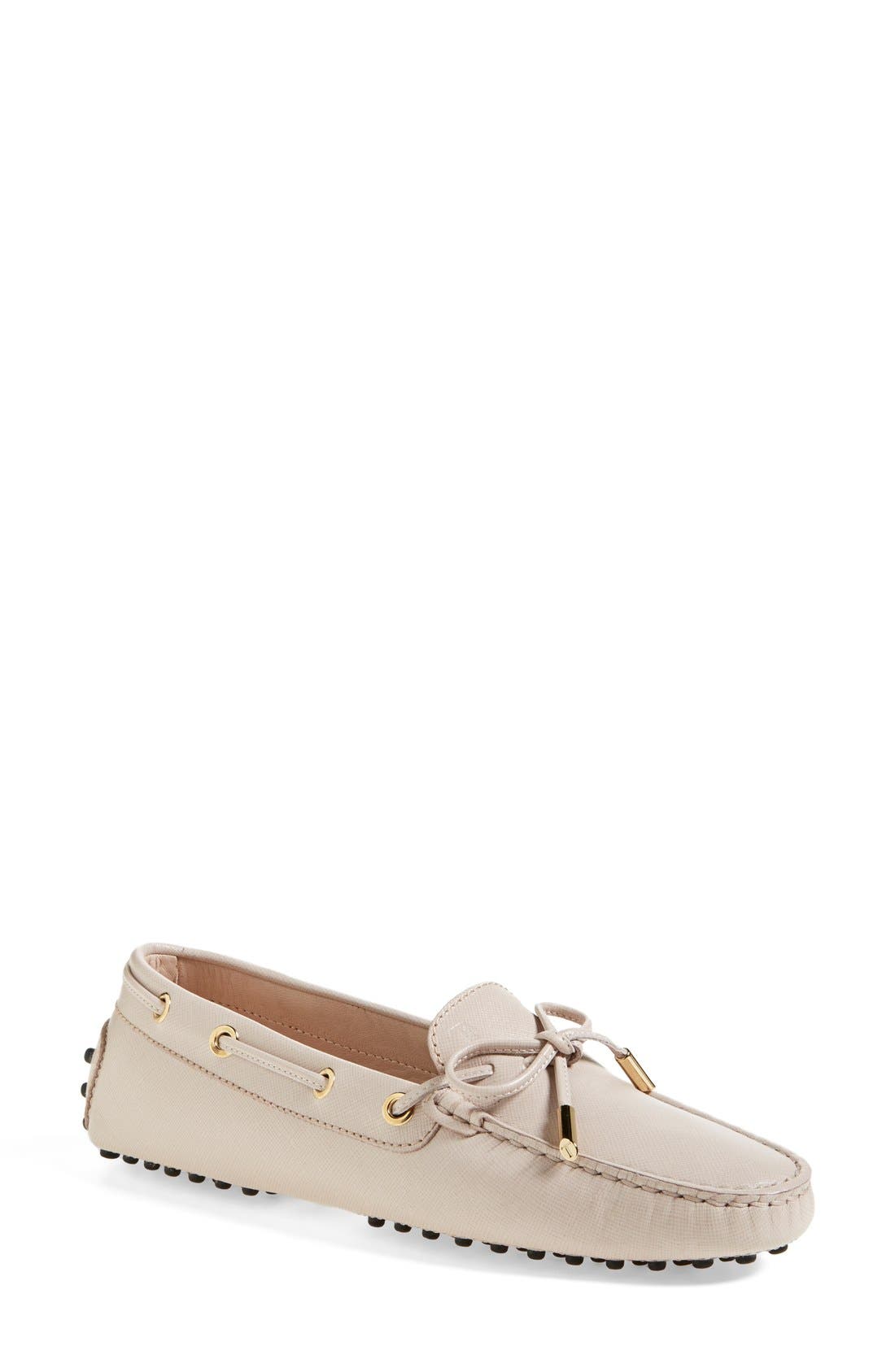Tod's 'Gommini' Tie Front Leather Driving Moccasin (Women) Nordstrom