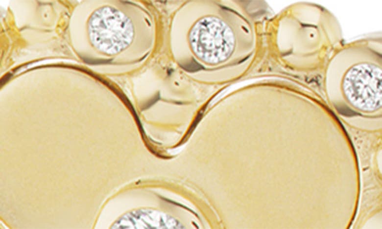 Shop Orly Marcel Diamond Heart Huggie Hoop Earrings In Gold