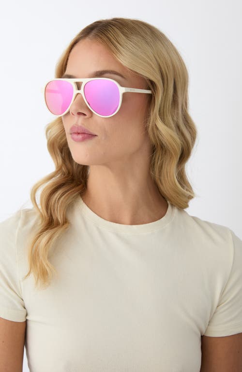 Shop Diff Tosca Ii 56mm Aviator Sunglasses In Pink Rush Mirror