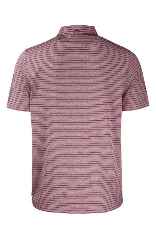 CUTTER & BUCK CUTTER & BUCK FORGE HEATHER STRIPE RECYCLED BLEND POLO