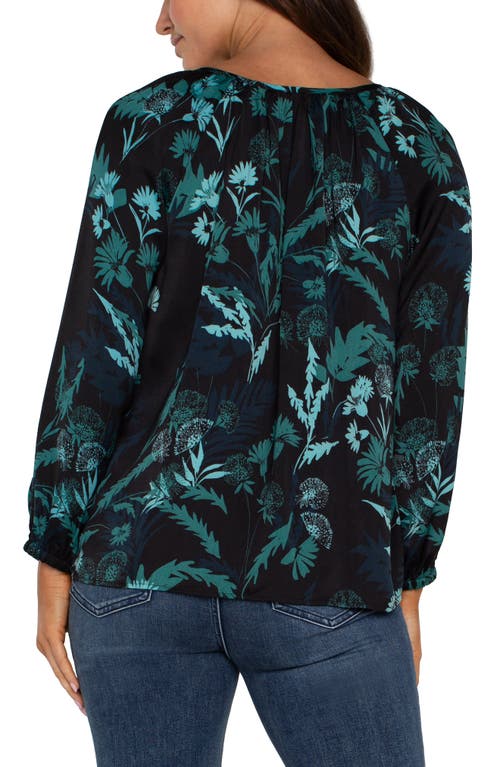 Shop Liverpool Floral Top In Malachite Floral