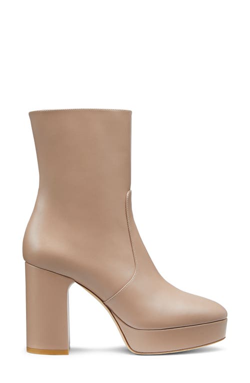 Shop Stuart Weitzman Dayna Platform Bootie In Fawn Leather