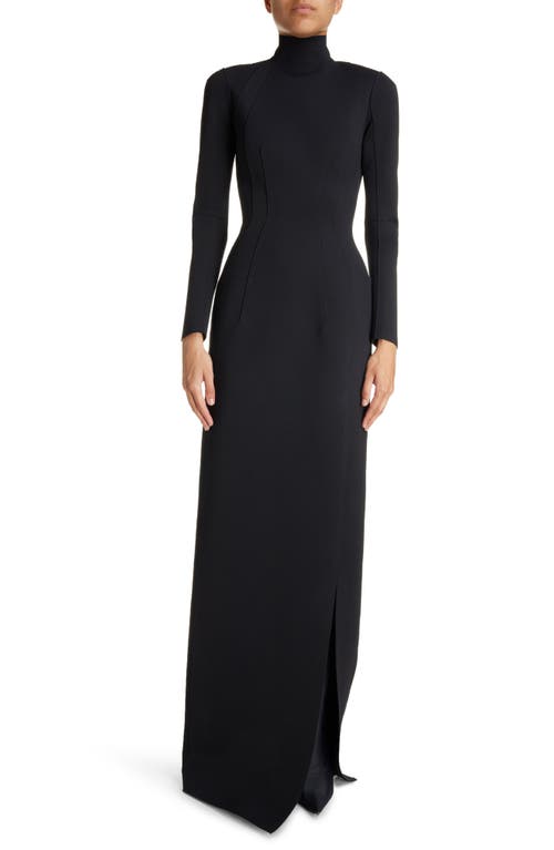 Balenciaga Raised Seam Long Sleeve Fitted Gown in Black at Nordstrom, Size 6 Us