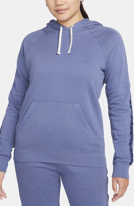 Shop Nike Sportswear Essentials Hoodie In Diffused Blue/ Midnight Navy