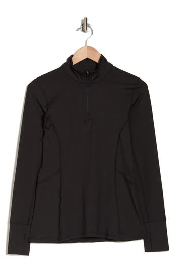 Shop Kyodan Quarter Zip Pullover In Black