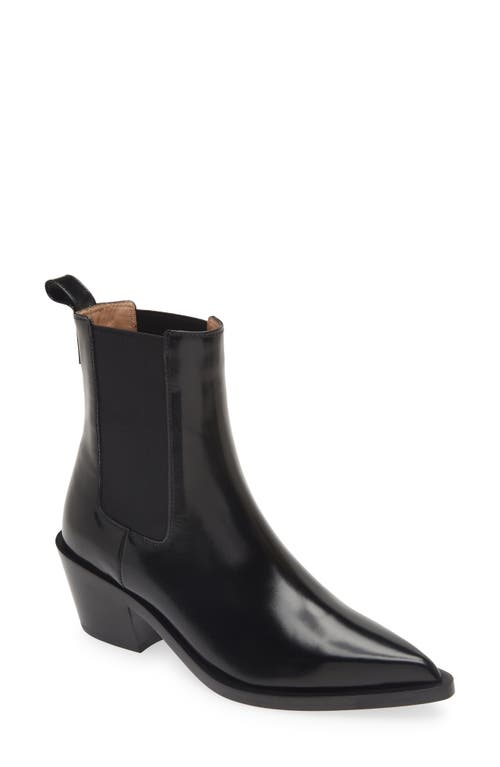 Shop Gianvito Rossi Dover Pointed Toe Chelsea Boot In Nero