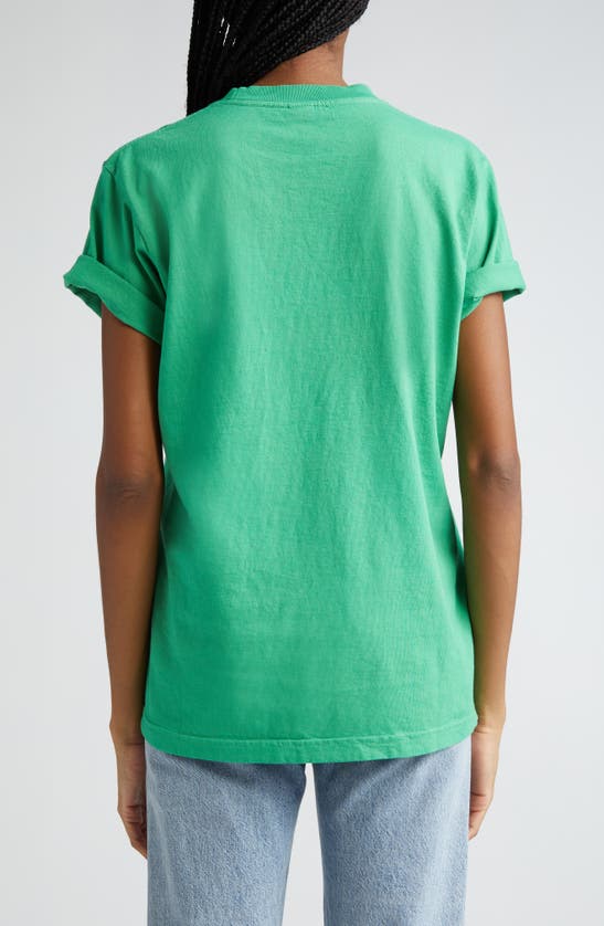 Shop Sporty And Rich Sporty & Rich California Cotton Graphic T-shirt In Verde