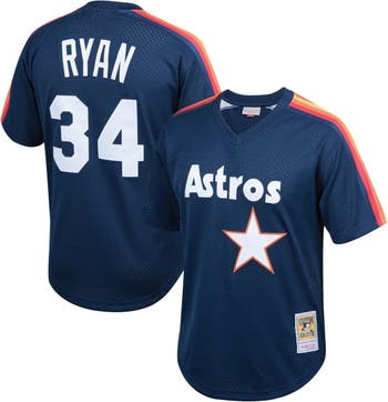 Mitchell & Ness Youth Mitchell & Ness Nolan Ryan Navy Houston Astros  Cooperstown Collection Mesh Batting Practice Jersey