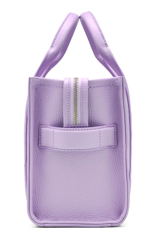 Shop Marc Jacobs The Leather Small Tote Bag In Wisteria