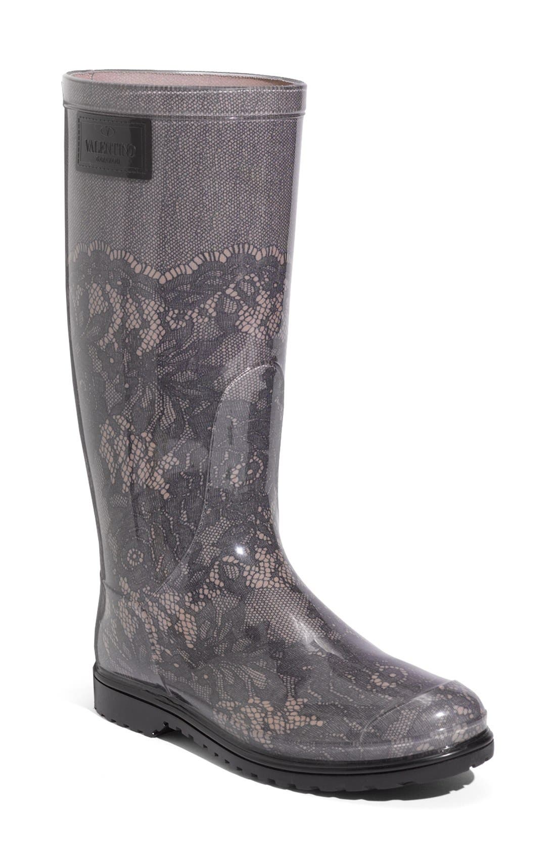valentino lace rain boots