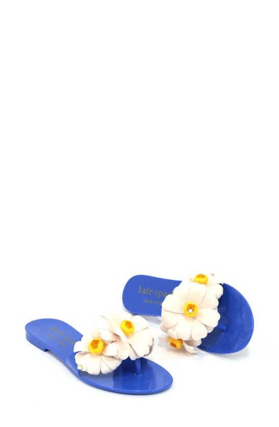 Shop Kate Spade Jaylee Flip Flop In Wild Blue Iris/ Cream