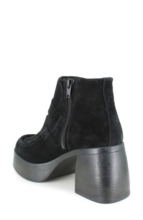 Ziginy Bertina Water Resistant Platform Bootie In Black Suede