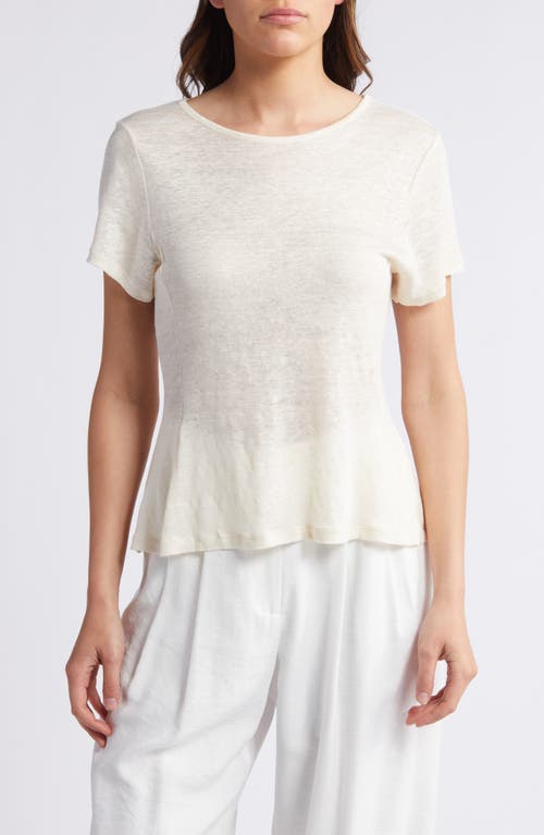 Shop Rue Sophie Anya Linen & Cotton T-shirt In Eggnog