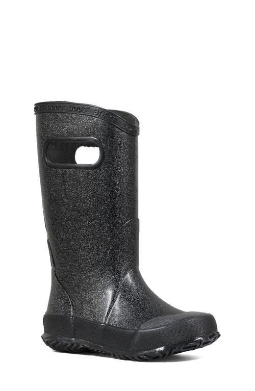 Bogs Glitter Waterproof Rain Boot Black at Nordstrom, M