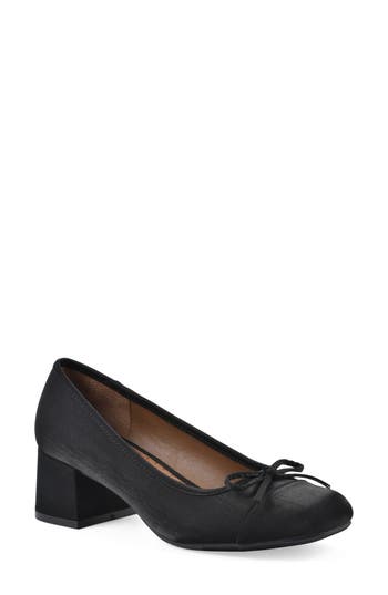Cliffs By White Mountain Lately Round Toe Pump In Black Shimmer Fabric