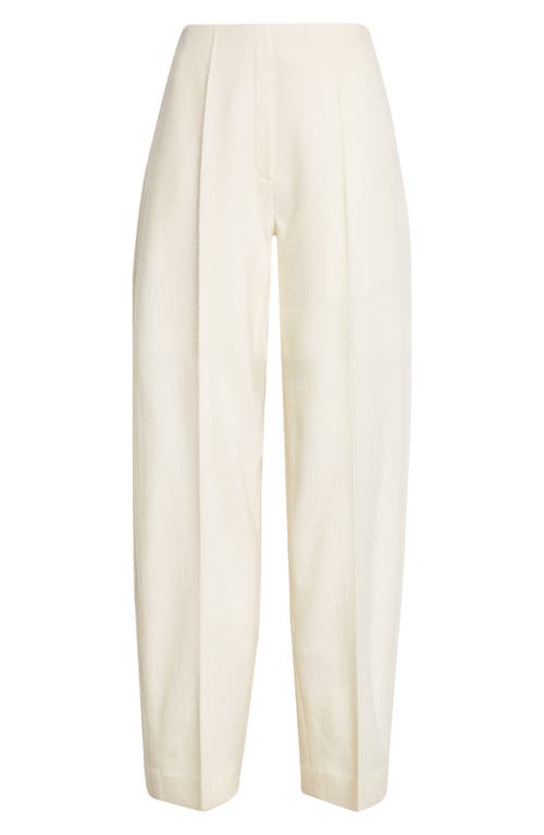 Shop Gia Studios Wool Blend Cocoon Trousers In Cream