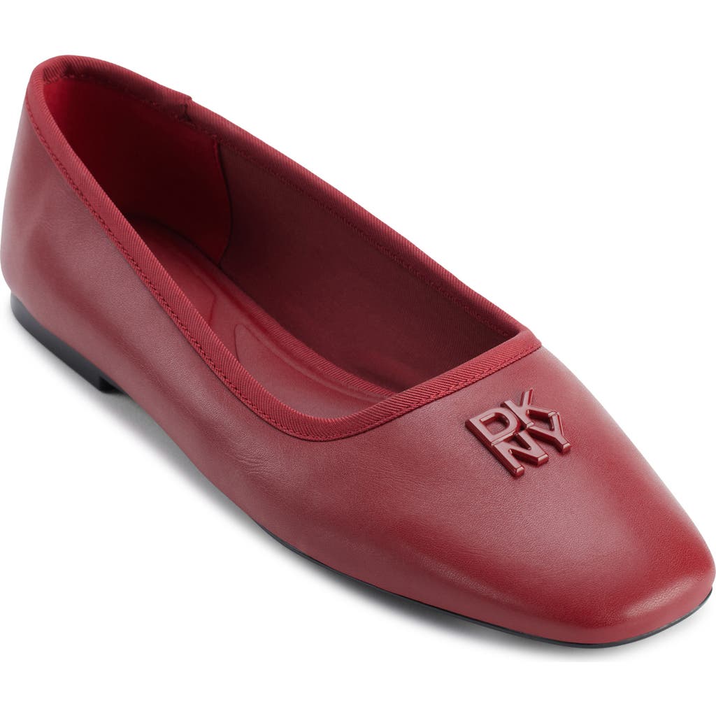 Dkny Daine Ballet Flat In Ruby Red