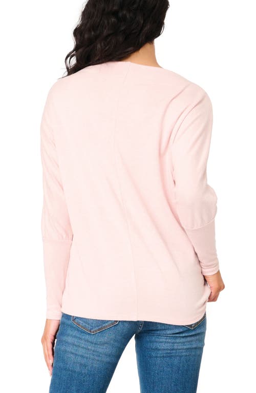 Gibsonlook Slouchy Luxe Boatneck Top In Pink Smoke