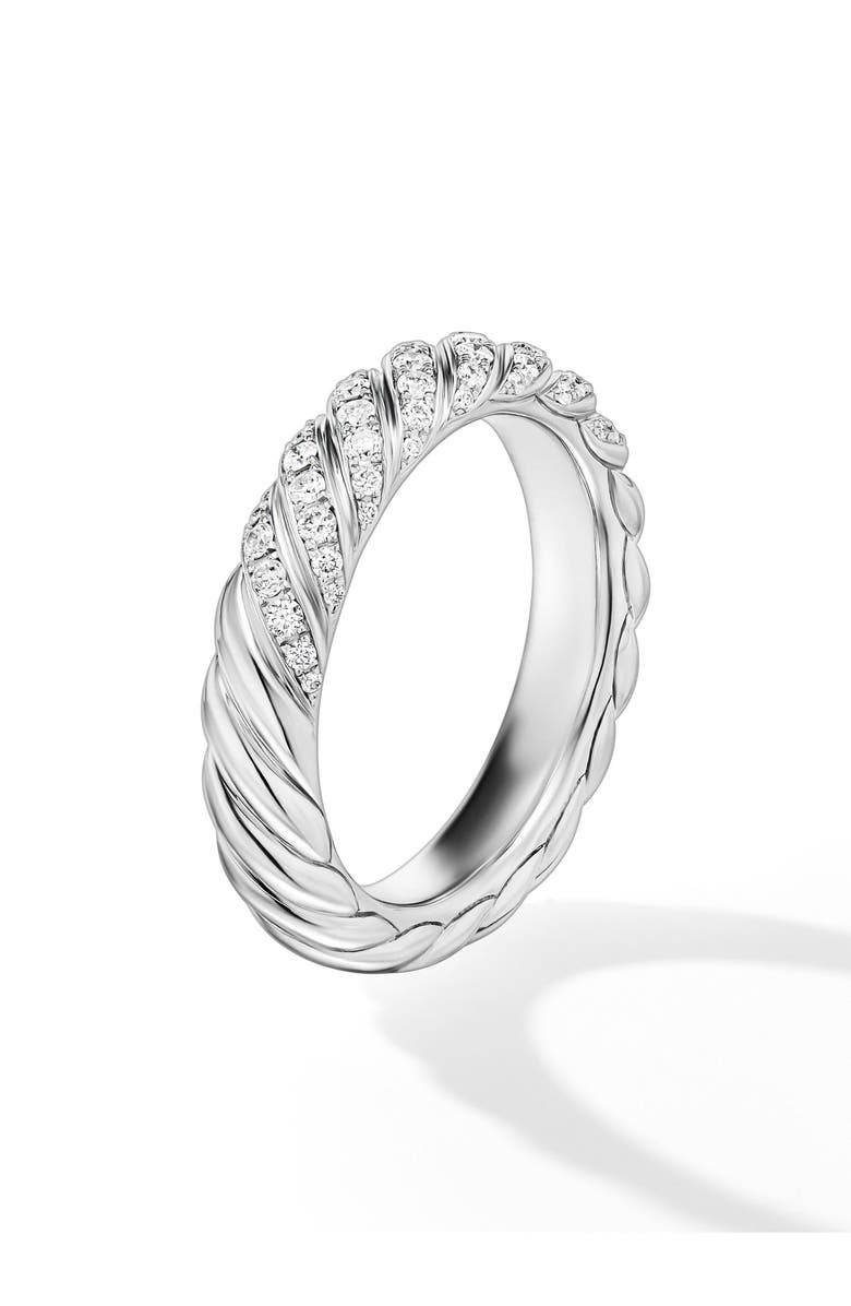 David Yurman Sculpted Cable Pavé Diamond Band Ring Nordstrom