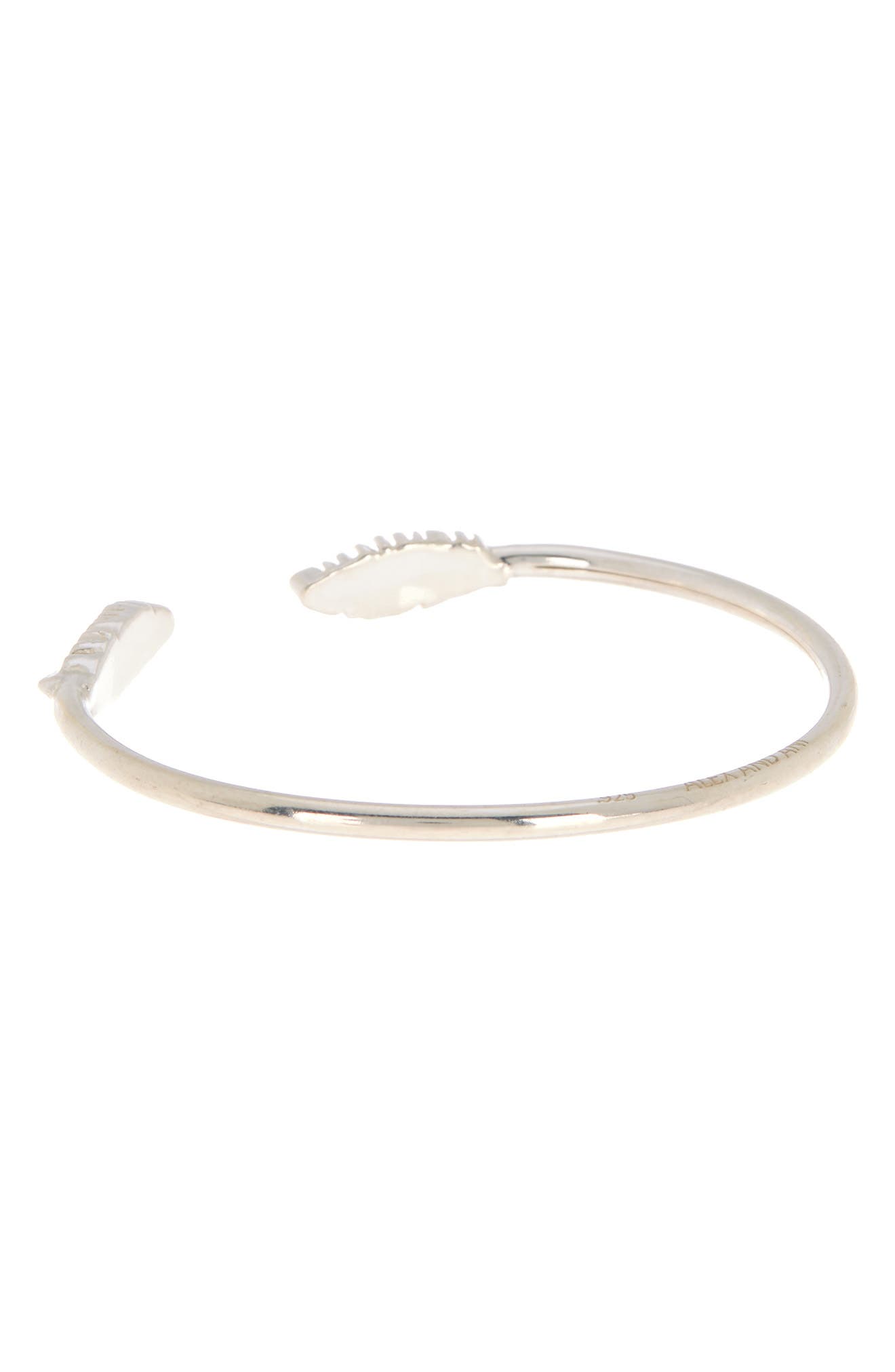 Alex And Ani Sterling Silver Feather Cuff