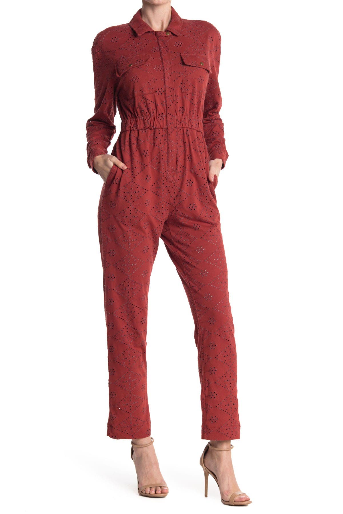 Red jumpsuit nordstrom rack Clearance