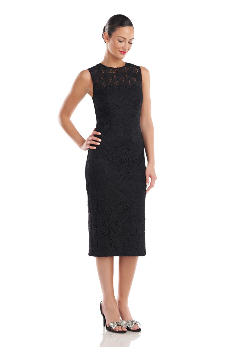 JS Collections Theodora Lace Midi Sheath Dress | Nordstrom