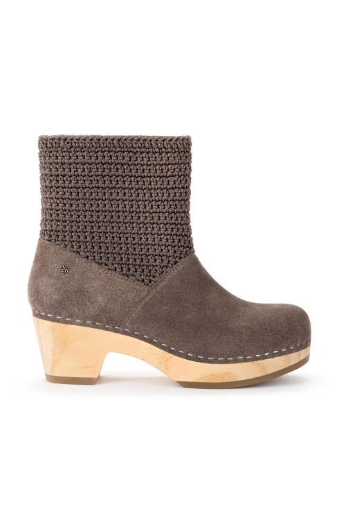 The Sak Paloma Clog Boots In Mushroom Suede
