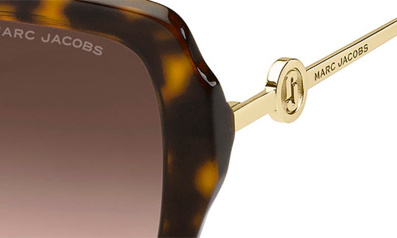Shop Marc Jacobs 54mm Gradient Square Sunglasses In Havana/ Brown Gradient