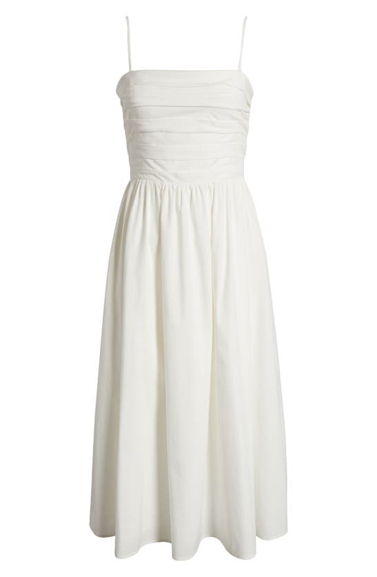 Shop Wayf X Styled By Coco! Sammie Pleat Strapless Stretch Cotton Sundress In Ivory