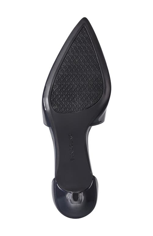 Bandolino Zeffer Kitten Heel Pump In Dark Blue Shiny