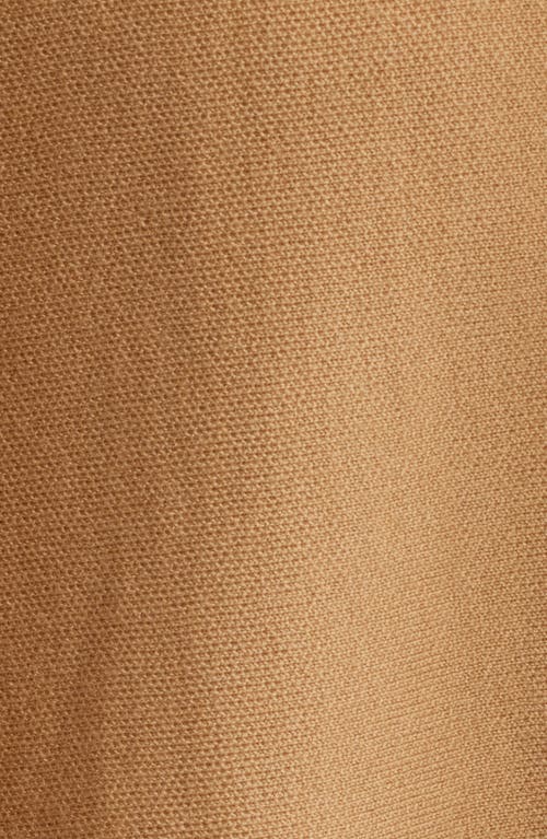 Hugo Boss Boss Lalena Mock Neck Virgin Wool Poncho In Iconic Camel