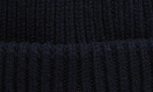 Moncler Wool Beanie In Navy Blue