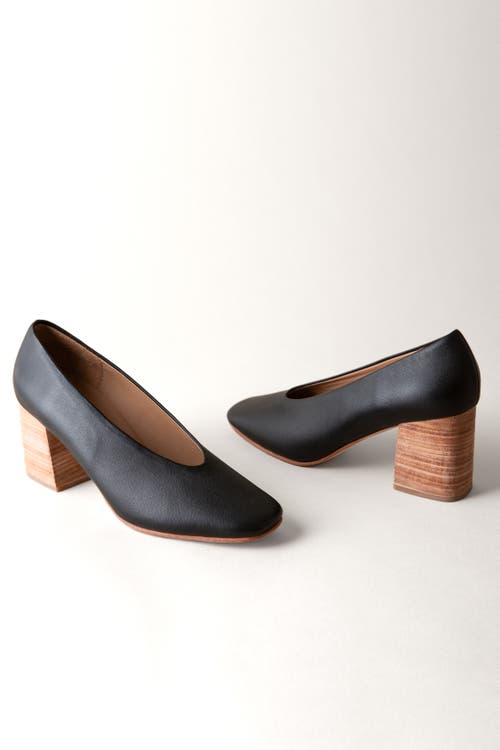 Huma Blanco Salvador Block Heel Pump In Coal