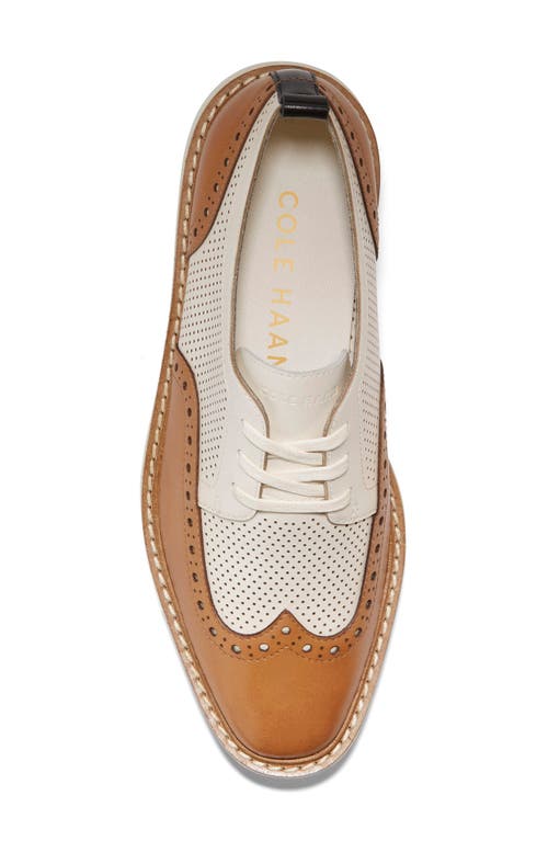 Shop Cole Haan Øriginalgrand Platform Wingtip Derby In Pecan/ivor