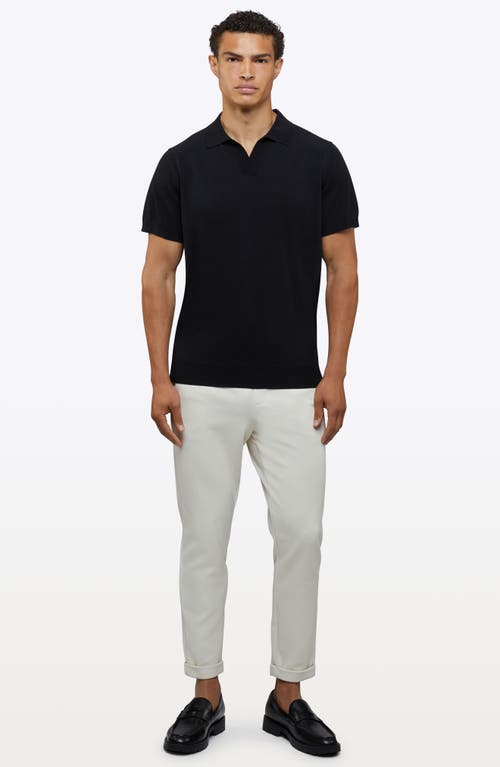 Shop Cuts Istanbul Johnny Collar Cotton Bend Polo In Black