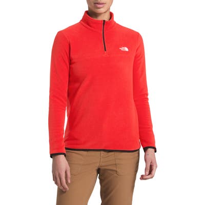 The North Face Tka Glacier Quarter Zip Fleece, Red