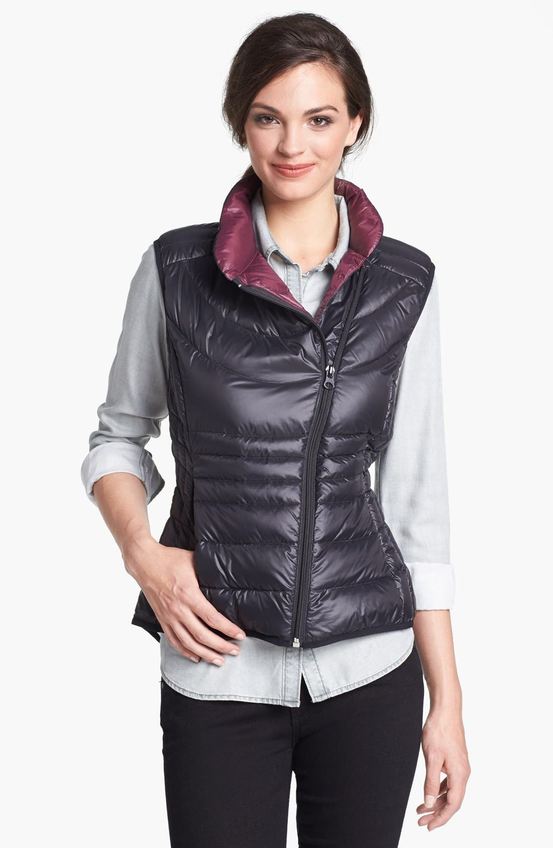 Bernardo Packable Goose Down Vest (Regular & Petite) (Nordstrom