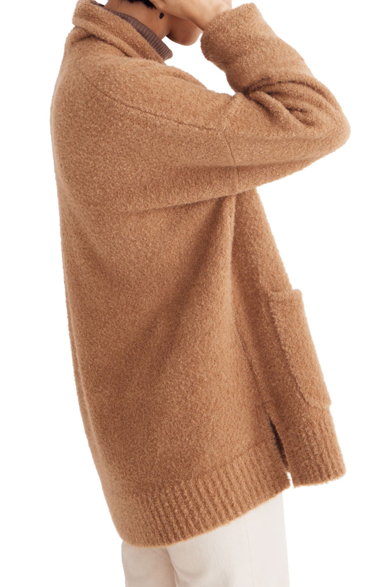 Madewell Gallatin Shawl Collar Cardigan Sweater in Hthr Praline at Nordstrom, Size Large