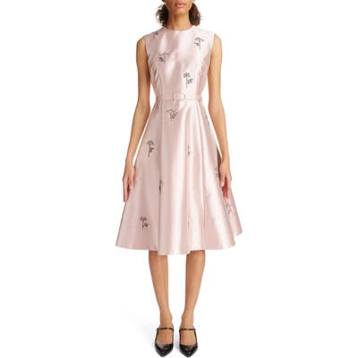 Erdem Belted Bead Embellished A-Line Dress