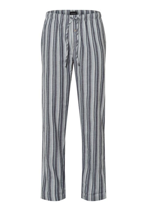Hanro Men's Cozy Comfort Flannel Pajama Pants In Moonlight Stripe